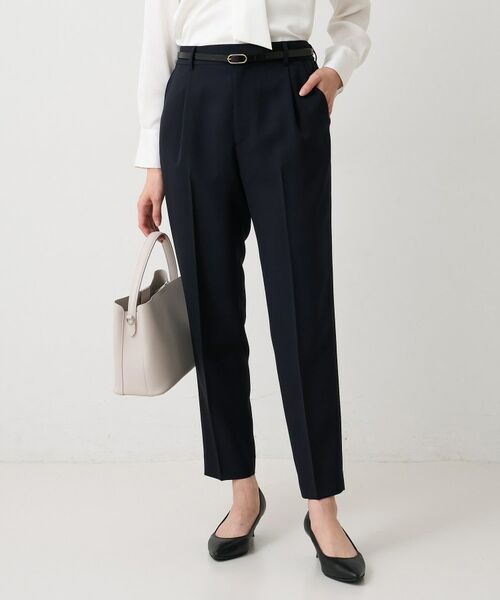 UNTITLED / アンタイトル パンツ | エアリータックテーパードパンツ(ネイビー(094))