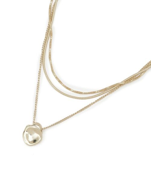 UNTITLED / アンタイトル ネックレス・ペンダント・チョーカー | 【ステンレス】レイヤードチェーンネックレス（ゴールド(007)）