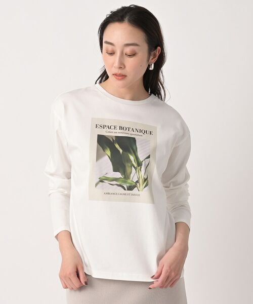 UNTITLED / アンタイトル カットソー | 【コットン100/洗える】フォトロングTシャツ(オフホワイト(603))