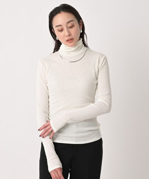 UNTITLED / アンタイトル カットソー | 【洗える/レイヤードインナー】ナチュラルテレコハイネックプルオーバー | 詳細2
