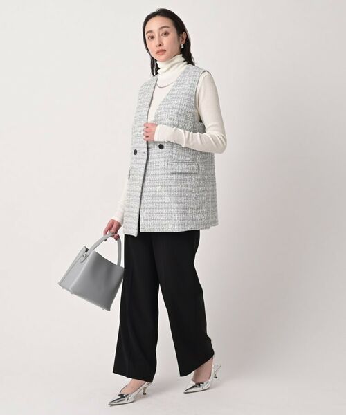 UNTITLED / アンタイトル カットソー | 【洗える/レイヤードインナー】ナチュラルテレコハイネックプルオーバー | 詳細4