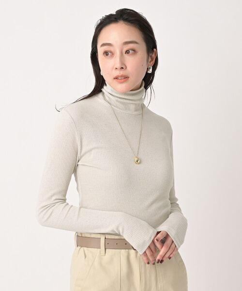 UNTITLED / アンタイトル カットソー | 【洗える/レイヤードインナー】ナチュラルテレコハイネックプルオーバー | 詳細6