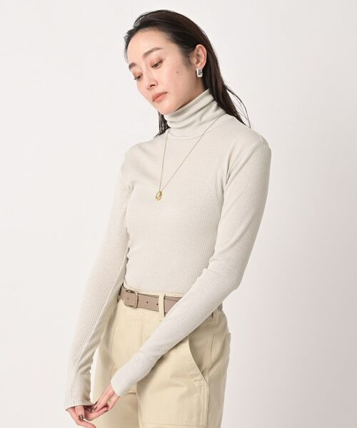 UNTITLED / アンタイトル カットソー | 【洗える/レイヤードインナー】ナチュラルテレコハイネックプルオーバー（ライトグレー(011)）
