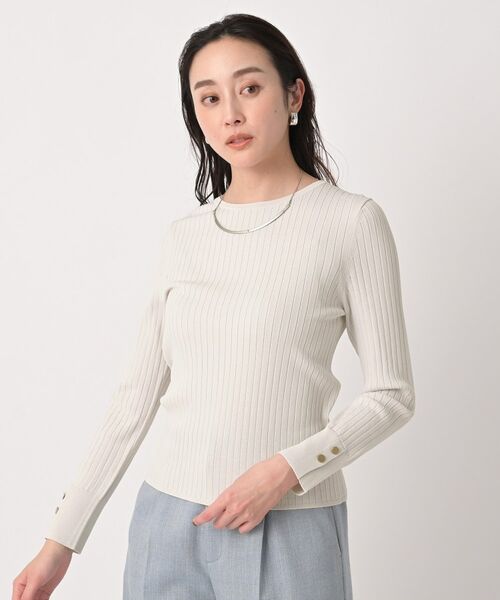 UNTITLED / アンタイトル ニット・セーター | ワイドリブニットプルオーバー（グレージュ(050)）