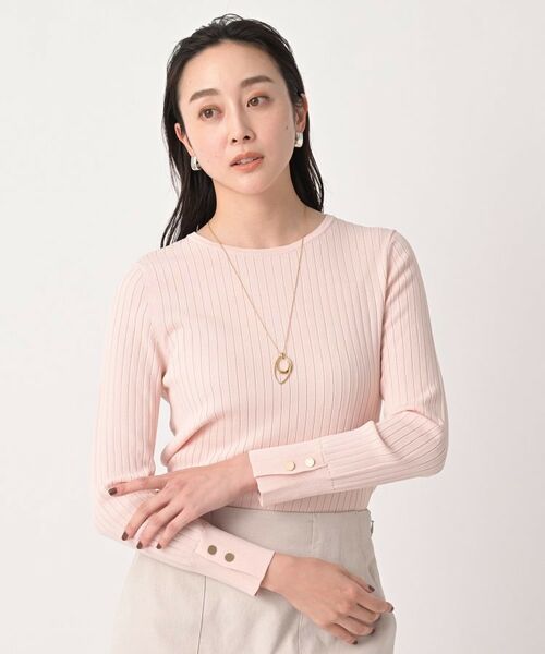 UNTITLED / アンタイトル ニット・セーター | ワイドリブニットプルオーバー（ピンク(071)）