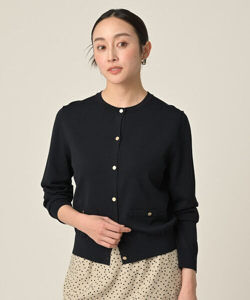 UNTITLED / アンタイトル カーディガン・ボレロ | クルーネックニットカーディガン(ネイビー(094))