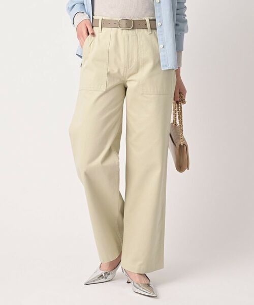 UNTITLED / アンタイトル パンツ | サテンベイカーパンツ(グレージュ(050))