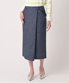 UNTITLED / アンタイトル ロング・マキシ丈スカート | デニム調シャンブレーナロースカート