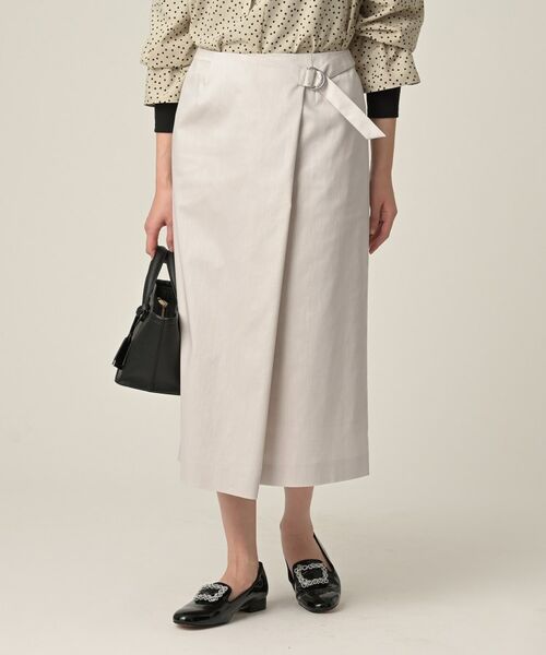 UNTITLED / アンタイトル ロング・マキシ丈スカート | デニム調シャンブレーナロースカート | 詳細2