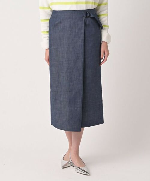 UNTITLED / アンタイトル ロング・マキシ丈スカート | デニム調シャンブレーナロースカート | 詳細6