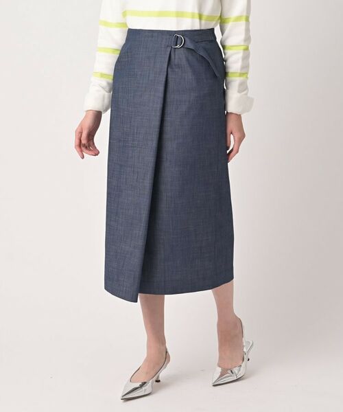 UNTITLED / アンタイトル ロング・マキシ丈スカート | デニム調シャンブレーナロースカート | 詳細7