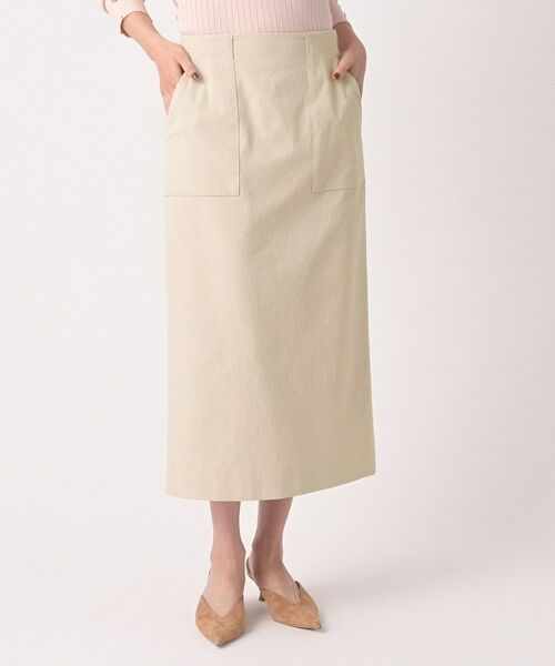 UNTITLED / アンタイトル スカート | オックスアイラインスカート（ベージュ(052)）