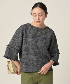 UNTITLED / アンタイトル シャツ・ブラウス | 【洗える】ツイードドルマンブラウス