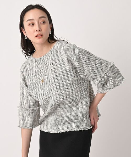 UNTITLED / アンタイトル シャツ・ブラウス | 【洗える】ツイードドルマンブラウス | 詳細2