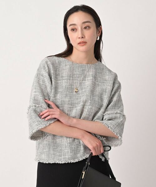 UNTITLED / アンタイトル シャツ・ブラウス | 【洗える】ツイードドルマンブラウス | 詳細3