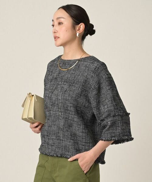 UNTITLED / アンタイトル シャツ・ブラウス | 【洗える】ツイードドルマンブラウス | 詳細7