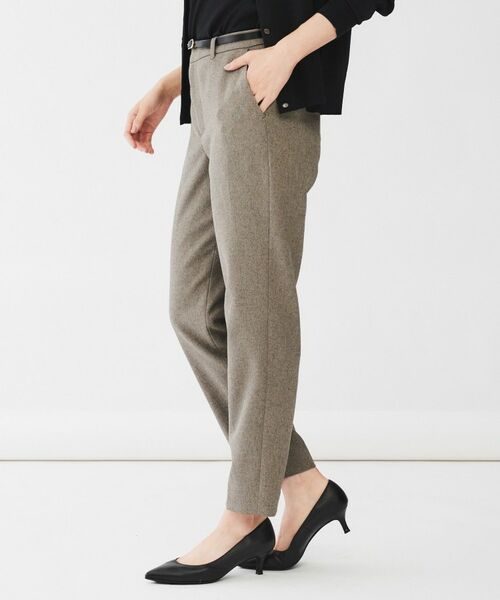 UNTITLED / アンタイトル パンツ | 【通勤スーツ/入卒/セレモニー】ウーステッドカルゼ テーパードパンツ | 詳細7