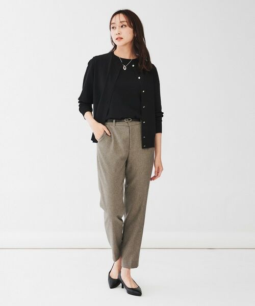 UNTITLED / アンタイトル パンツ | 【通勤スーツ/入卒/セレモニー】ウーステッドカルゼ テーパードパンツ | 詳細8