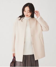 UNTITLED / アンタイトル その他アウター | 【日本製】ミディ丈ノーカラーコート