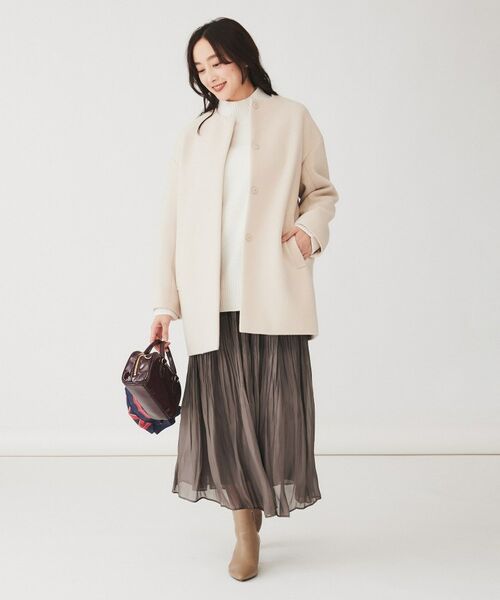 UNTITLED / アンタイトル その他アウター | 【日本製】ミディ丈ノーカラーコート | 詳細10