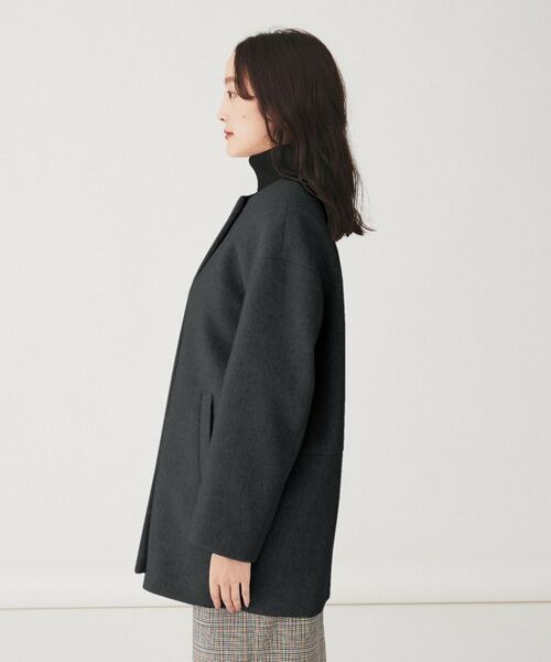 UNTITLED / アンタイトル その他アウター | 【日本製】ミディ丈ノーカラーコート | 詳細14