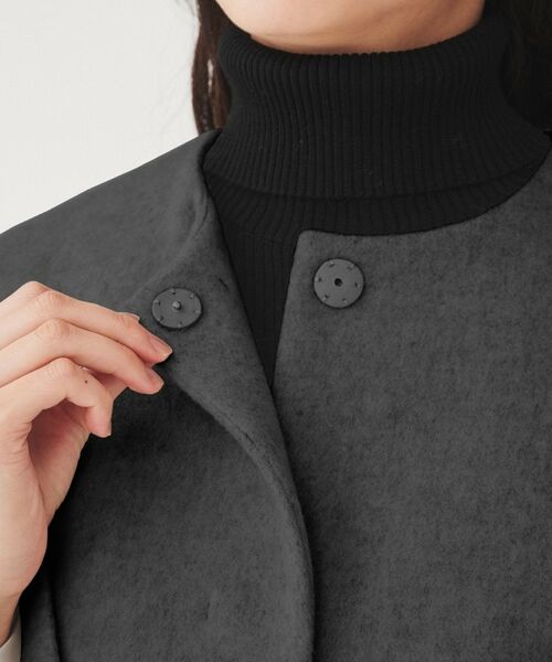 UNTITLED / アンタイトル その他アウター | 【日本製】ミディ丈ノーカラーコート | 詳細17