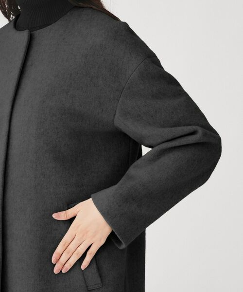 UNTITLED / アンタイトル その他アウター | 【日本製】ミディ丈ノーカラーコート | 詳細18