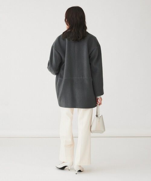 UNTITLED / アンタイトル その他アウター | 【日本製】ミディ丈ノーカラーコート | 詳細5