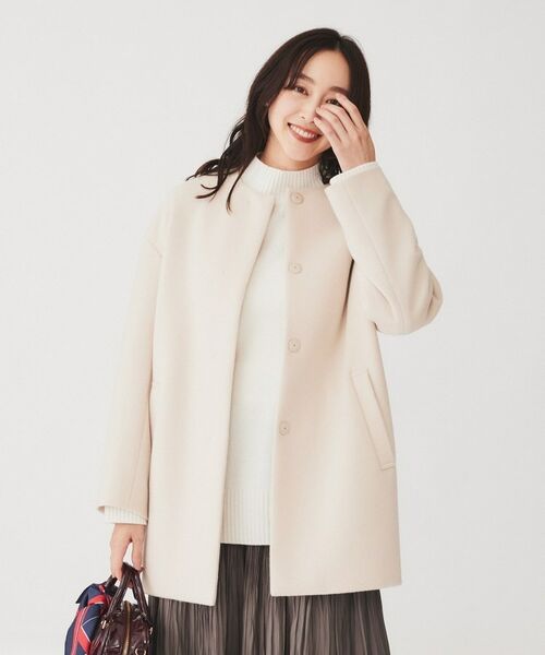 UNTITLED / アンタイトル その他アウター | 【日本製】ミディ丈ノーカラーコート | 詳細8