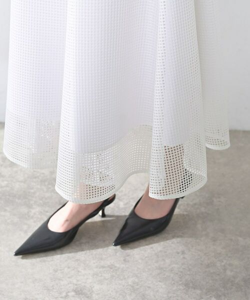 UNTITLED / アンタイトル ロング・マキシ丈スカート | 【洗える/後ろウエストゴム】スクエアメッシュスカート | 詳細21