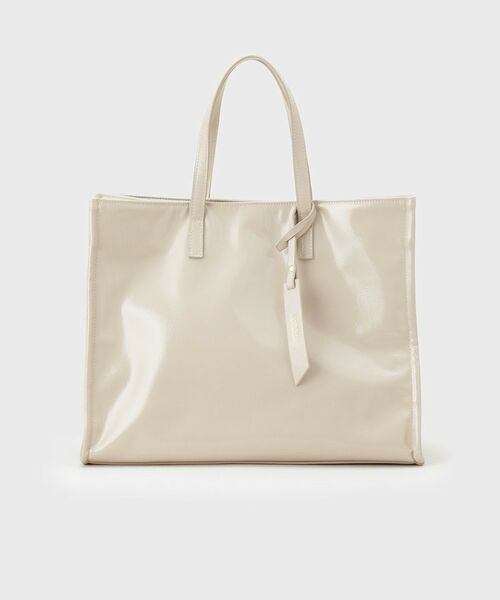 UNTITLED / アンタイトル トートバッグ | エナメルソフトトート(ピンクベージュ(053))