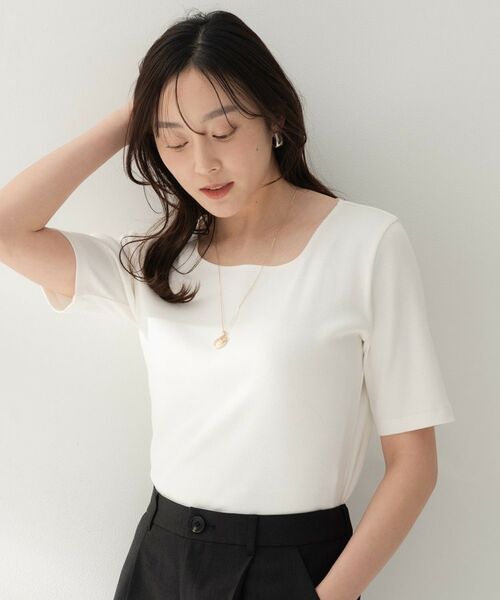 UNTITLED / アンタイトル カットソー | スクエアネックプルオーバー | 詳細2