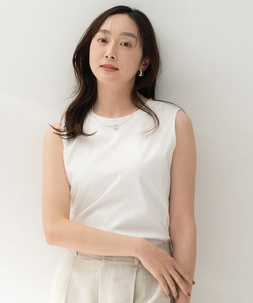 UNTITLED / アンタイトル カットソー | ベーシックフレンチスリーブプルオーバー（ホワイト(001)）