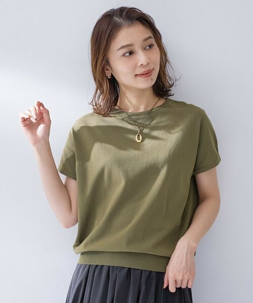 UNTITLED / アンタイトル ニット・セーター | コットンベーシックニット（カーキ(027)）