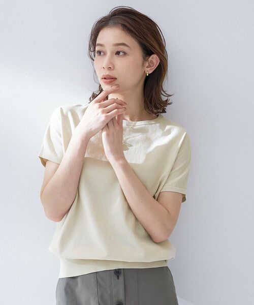 UNTITLED / アンタイトル ニット・セーター | コットンベーシックニット（ライトベージュ(051)）