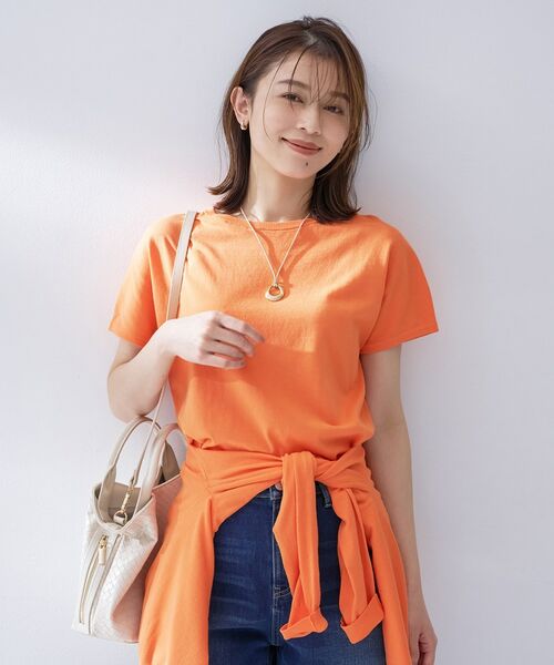 UNTITLED / アンタイトル ニット・セーター | コットンベーシックニット（オレンジ(067)）