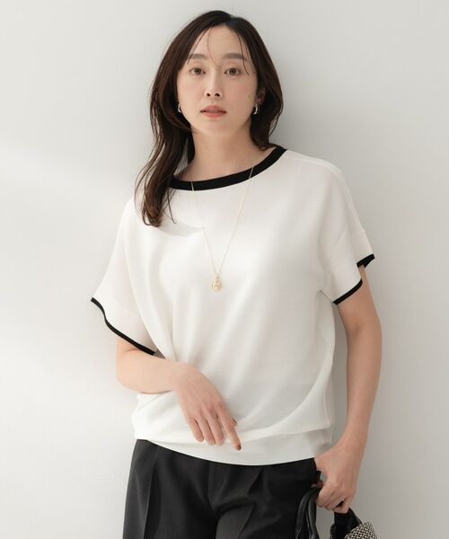 UNTITLED / アンタイトル ニット・セーター | 前後2WAYフレンチスリーブニット（オフホワイト(503)）