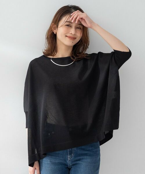 UNTITLED / アンタイトル ニット・セーター | シアーレーヨンプルオーバー（ブラック(019)）