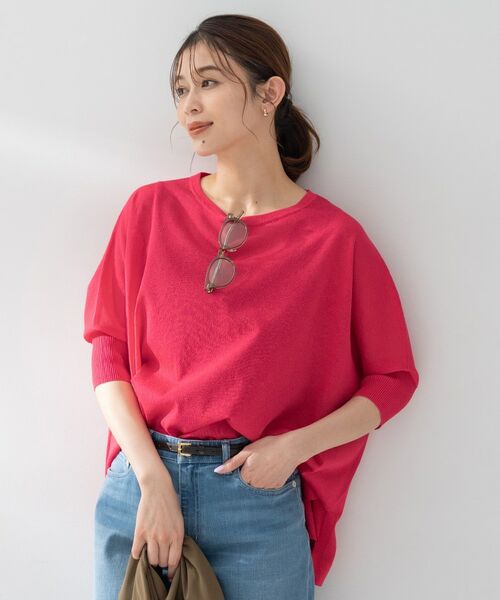 UNTITLED / アンタイトル ニット・セーター | シアーレーヨンプルオーバー（ピンク(073)）