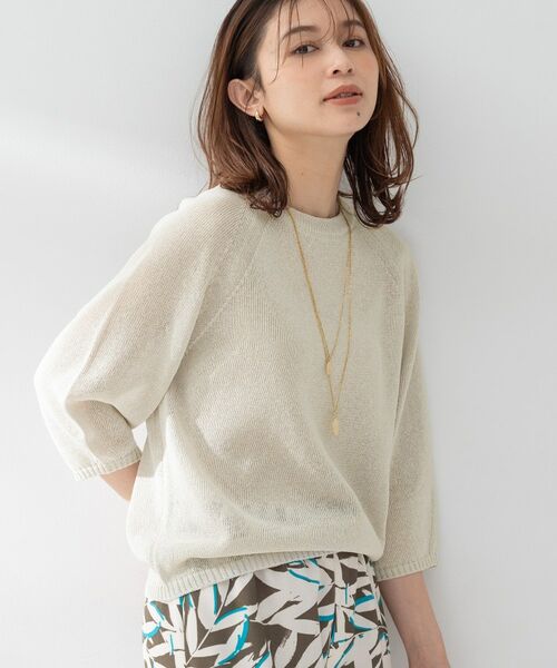 UNTITLED / アンタイトル ニット・セーター | クルーネックドライニット(ライトグレー(011))