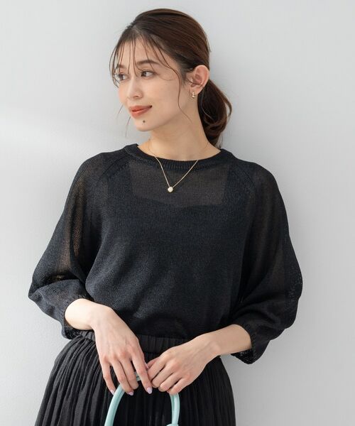 UNTITLED / アンタイトル ニット・セーター | クルーネックドライニット(ブラック(019))