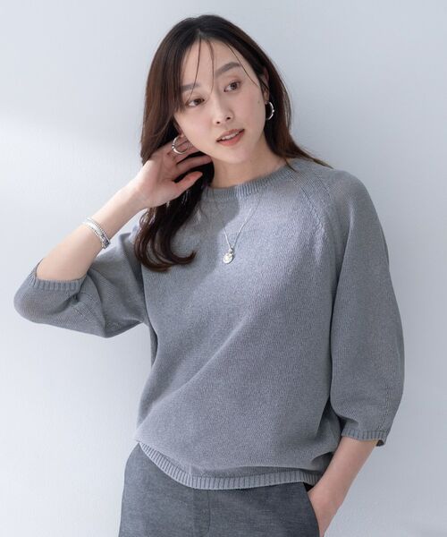 UNTITLED / アンタイトル ニット・セーター | クルーネックドライニット（ラベンダー(080)）