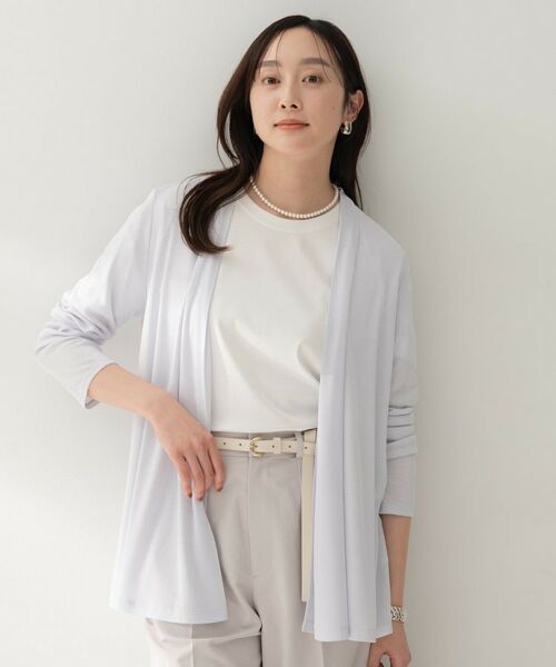 UNTITLED / アンタイトル カーディガン・ボレロ | フライスジャージカーディガン（サックスブルー(090)）