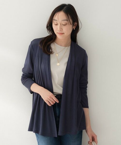 UNTITLED / アンタイトル カーディガン・ボレロ | フライスジャージカーディガン（ネイビー(694)）