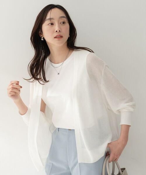 UNTITLED / アンタイトル カーディガン・ボレロ | コットンリネンカーディガン（オフホワイト(003)）
