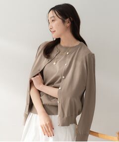 UNTITLED / アンタイトル カーディガン・ボレロ | コットンクルーネックカーディガン