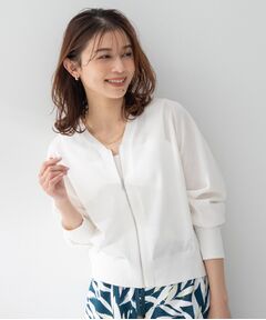 UNTITLED / アンタイトル カーディガン・ボレロ | シアーレーヨンZIPカーディガン