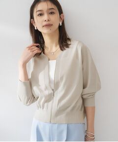 UNTITLED / アンタイトル カーディガン・ボレロ | シアーレーヨンZIPカーディガン