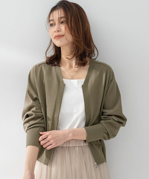 UNTITLED / アンタイトル カーディガン・ボレロ | シアーレーヨンZIPカーディガン | 詳細14