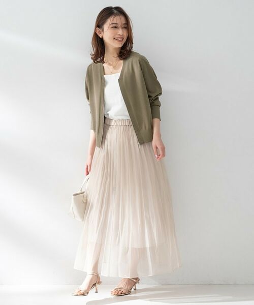 UNTITLED / アンタイトル カーディガン・ボレロ | シアーレーヨンZIPカーディガン | 詳細15